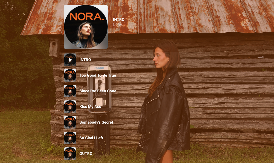 NORA. | It's Just My Life, In Some Songs.